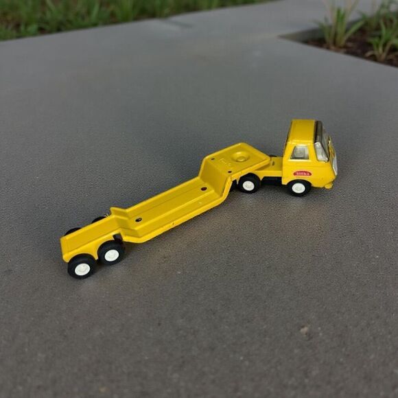 Vintage 1969 Metal Tonka Cab W/ Lowboy Flatbead Trailer 11” B9 - Picture 1 of 8